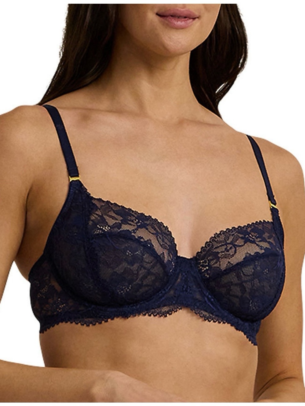 Lauren Ralph Lauren Women's Unlined Lace Full-Coverage Bra 34DDD